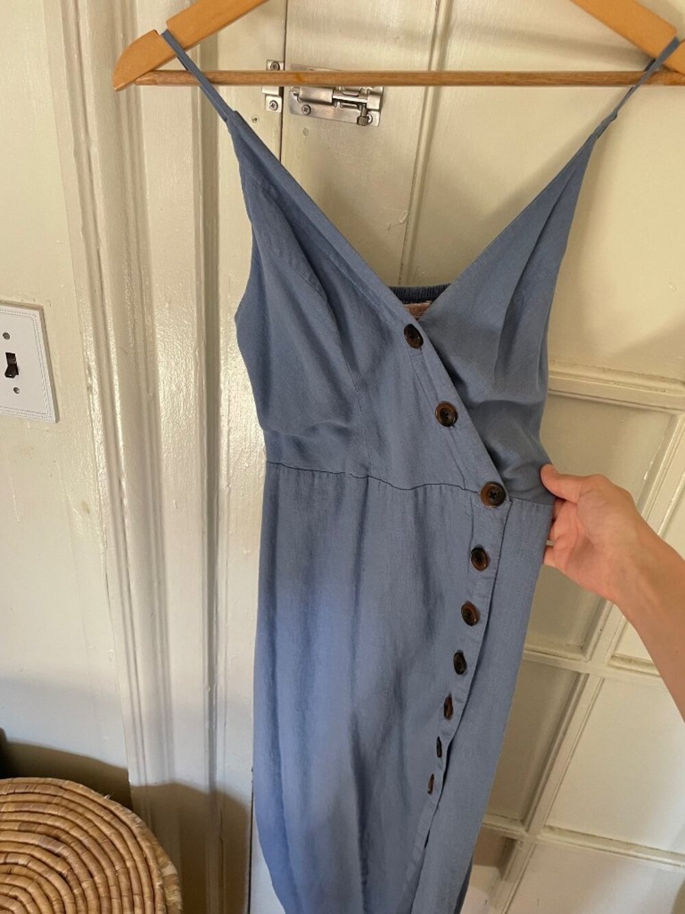 Urban Outfitters button front sundress cornflower blue